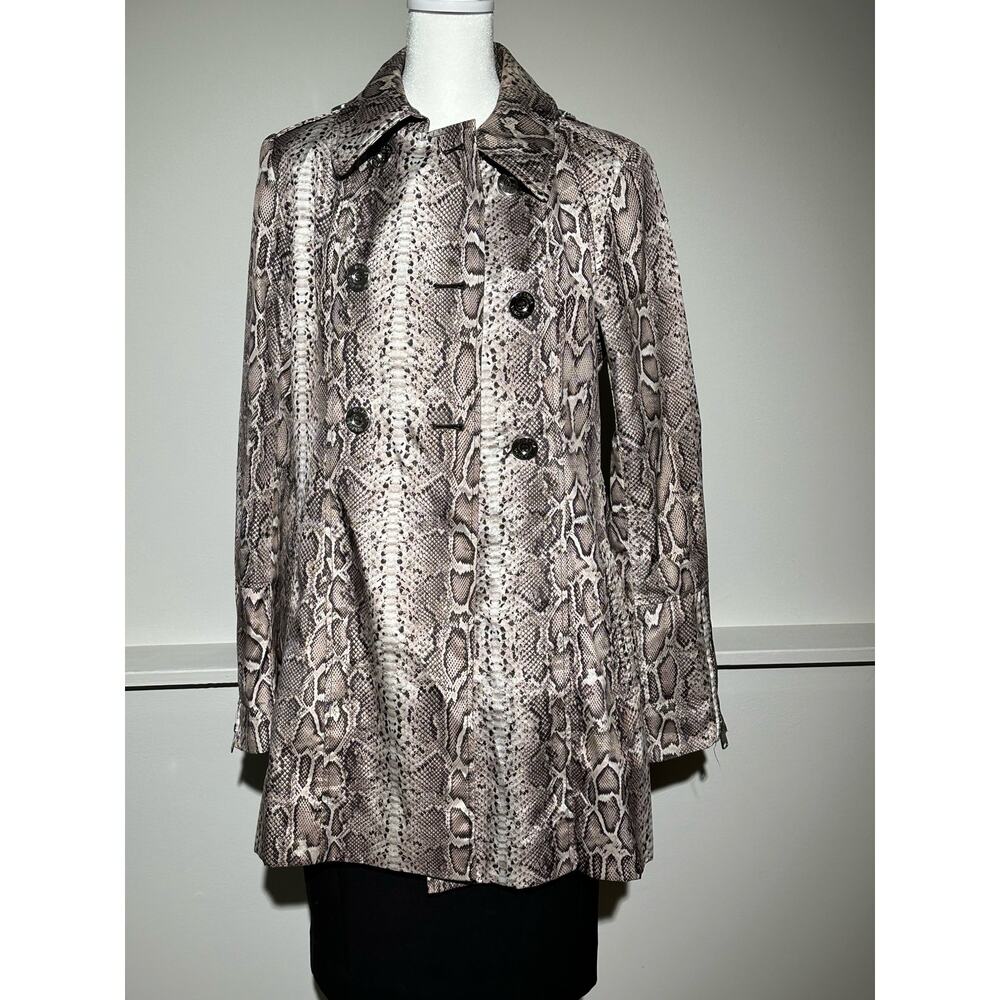 Via Spiga Python Print Trench Coat | Size Small - image 6
